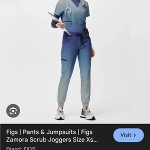 Figs Gradient Blue and Gray Joggers